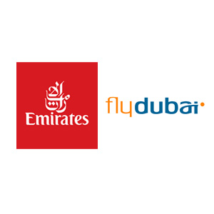 Emirates logo, partnership with Dubai London Hospital